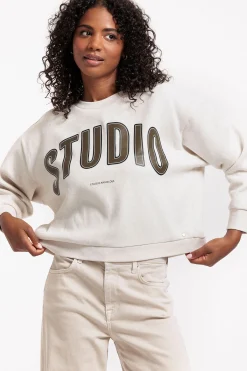 Puck logo sweater - grey melange