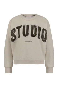 Puck logo sweater - grey melange