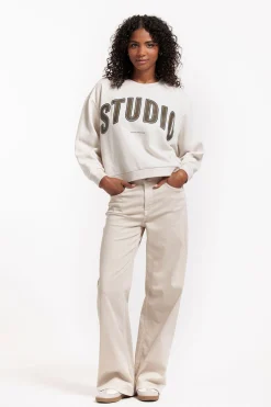 Puck logo sweater - grey melange