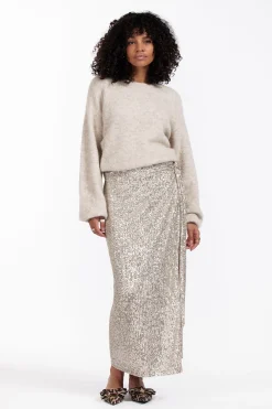 Queen sequins skirt - gold