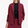 Rana bonded blazer - merlot