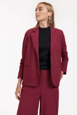 Rana bonded blazer - merlot