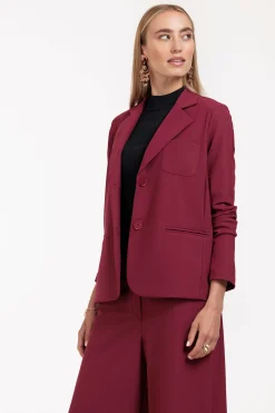 Rana bonded blazer - merlot