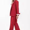 Remi bnd contrast trousers - dark red