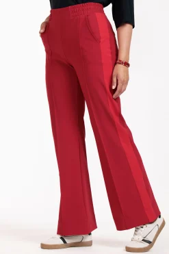 Remi bnd contrast trousers - dark red