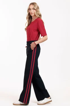 Remi bnd contrast trousers - dark blue