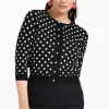Renate dot cardigan - black/off white