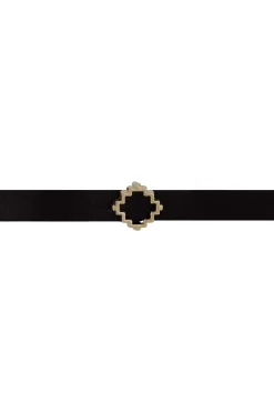 Reversible ornament belt - Cognac/black