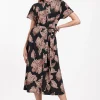 Robin flower dress - black/chocolate