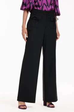 Romi bow trousers - black