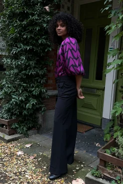 Romi bow trousers - black