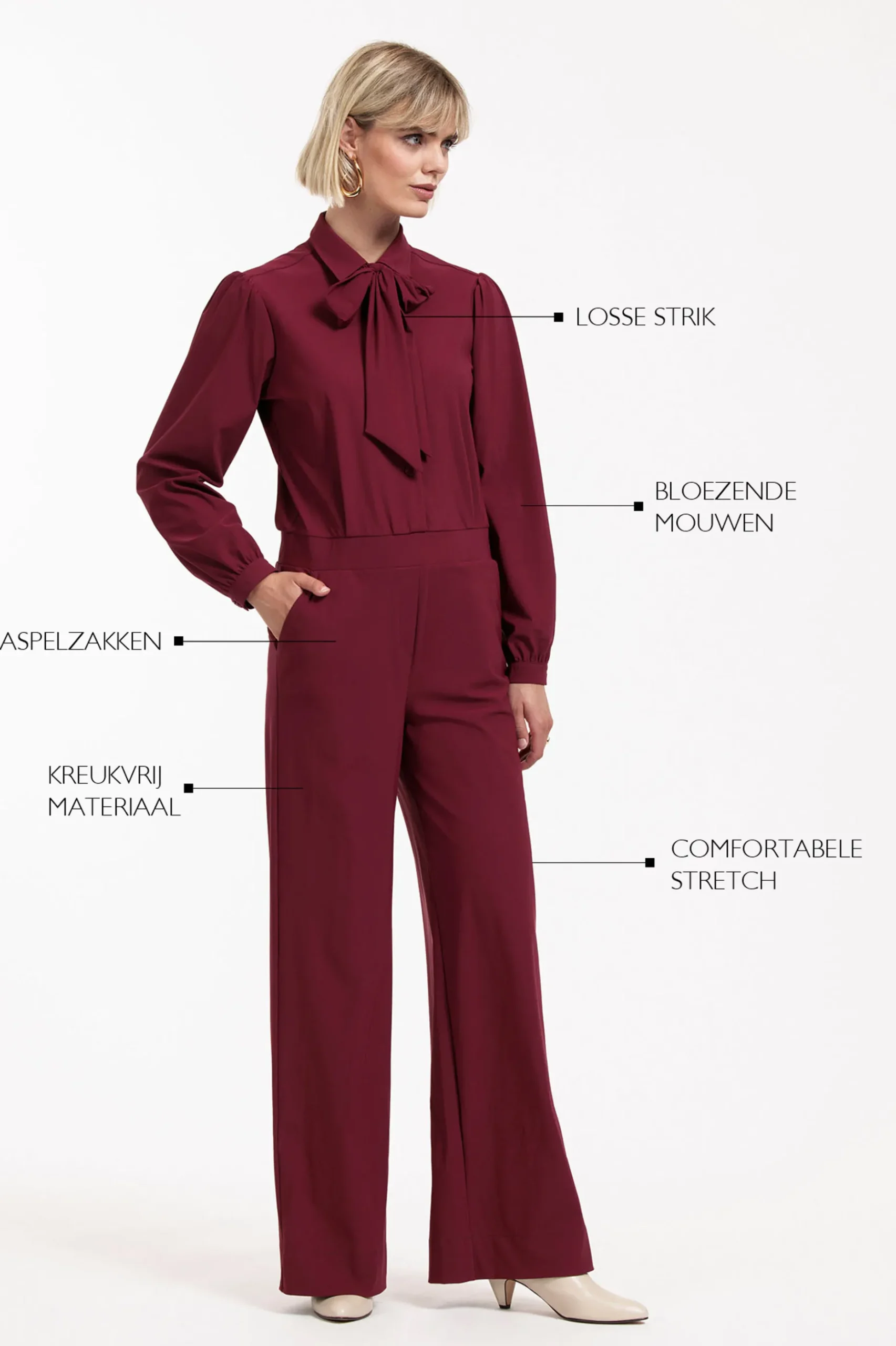 Rowa jumpsuit - merlot