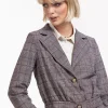 Ruby check jacket - merlot/kit