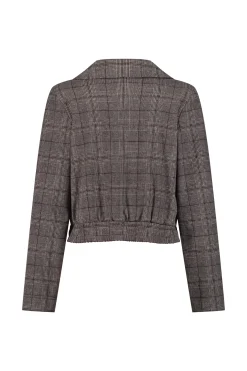 Ruby check jacket - merlot/kit