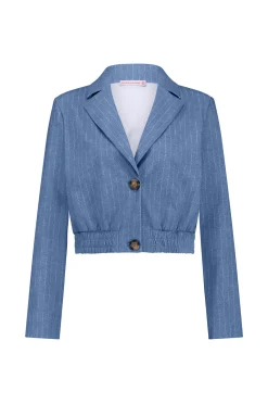 Ruby pinstripe blazer - denim blue