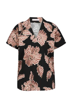 Senne flower top - black/chocolate