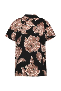 Senne flower top - black/chocolate