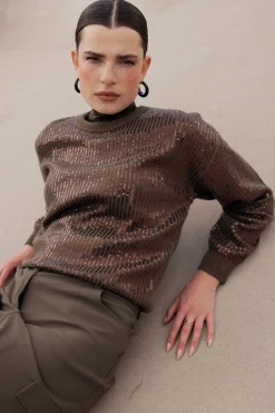 Shelby sequins pullover - new army
