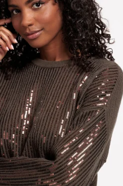 Shelby sequins pullover - new army