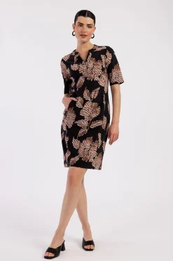 Simplicity flower dress - black/chocolate