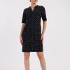 Simplicity irr dot dress - black/off white