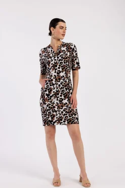 Simplicity leopard dress - kit/chocolate