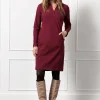 Simplicity long sleeve dress - merlot