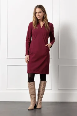 Simplicity long sleeve dress - merlot
