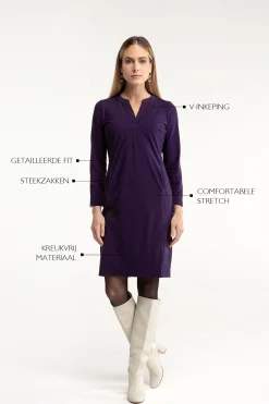Simplicity long sleeve dress - deep purple