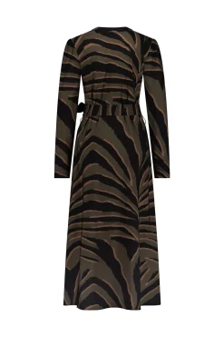 Sira zebra dress - black/new army