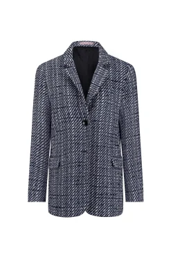 Sofie tweed blazer - dblue/kit