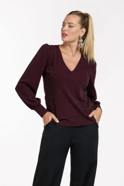 Sophie sparkle top - blackberry