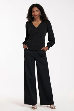 Sophie sparkle top - black