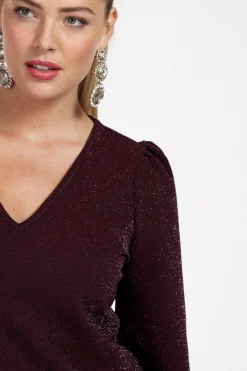 Sophie sparkle top - blackberry