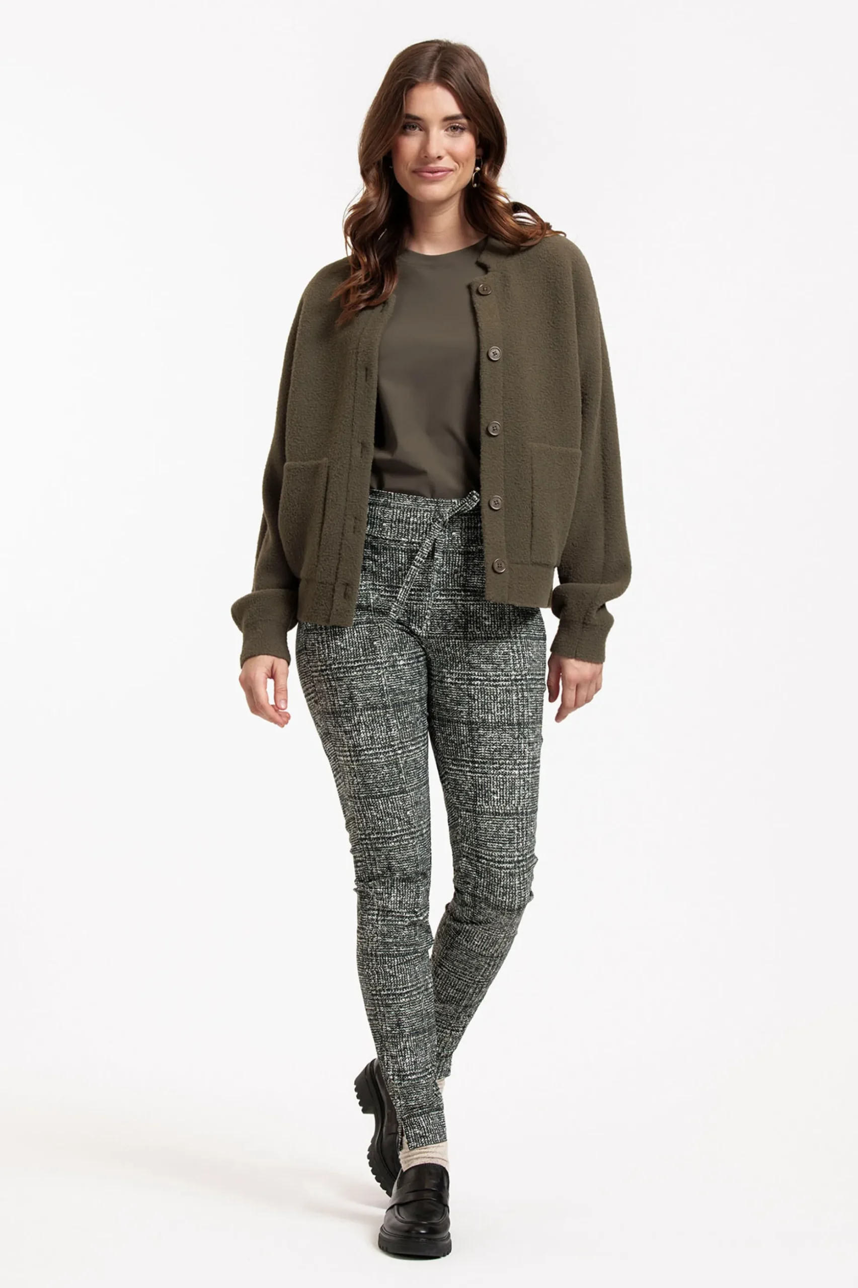 Stairdown check trousers - black/kit