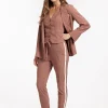 Stairdown pinstripe trousers - chocolate/kit