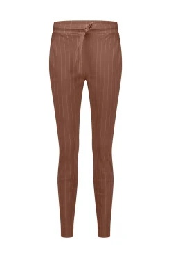 Stairdown pinstripe trousers - chocolate/kit