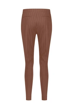 Stairdown pinstripe trousers - chocolate/kit