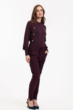 Stairdown trousers - blackberry