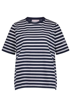 Steffie stripe tshirt - dark blue/off white