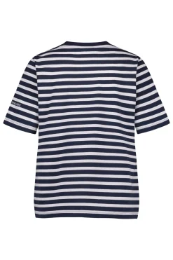 Steffie stripe tshirt - dark blue/off white