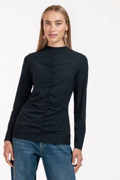 Stephana wrinkle top - dark blue