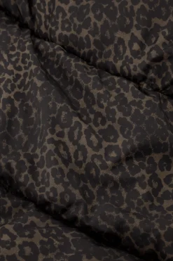 Tanner puffer leopard jacket - new army/black