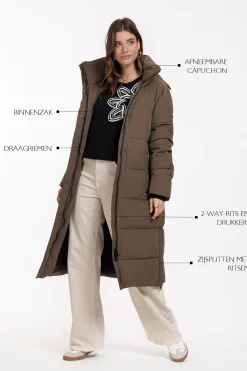Tracey puffer coat - new army