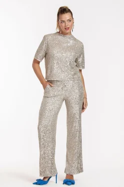 Tracey sequins trousers - gold