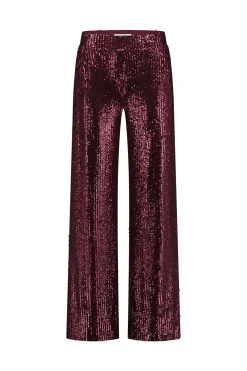 Tracey sequins trousers - merlot