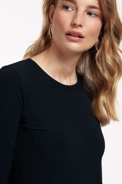 Travel rib Tee ls - dark blue
