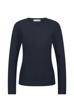 Travel rib Tee ls - dark blue