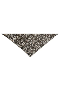Triangle leopard crepe scarf - kit/chocolate