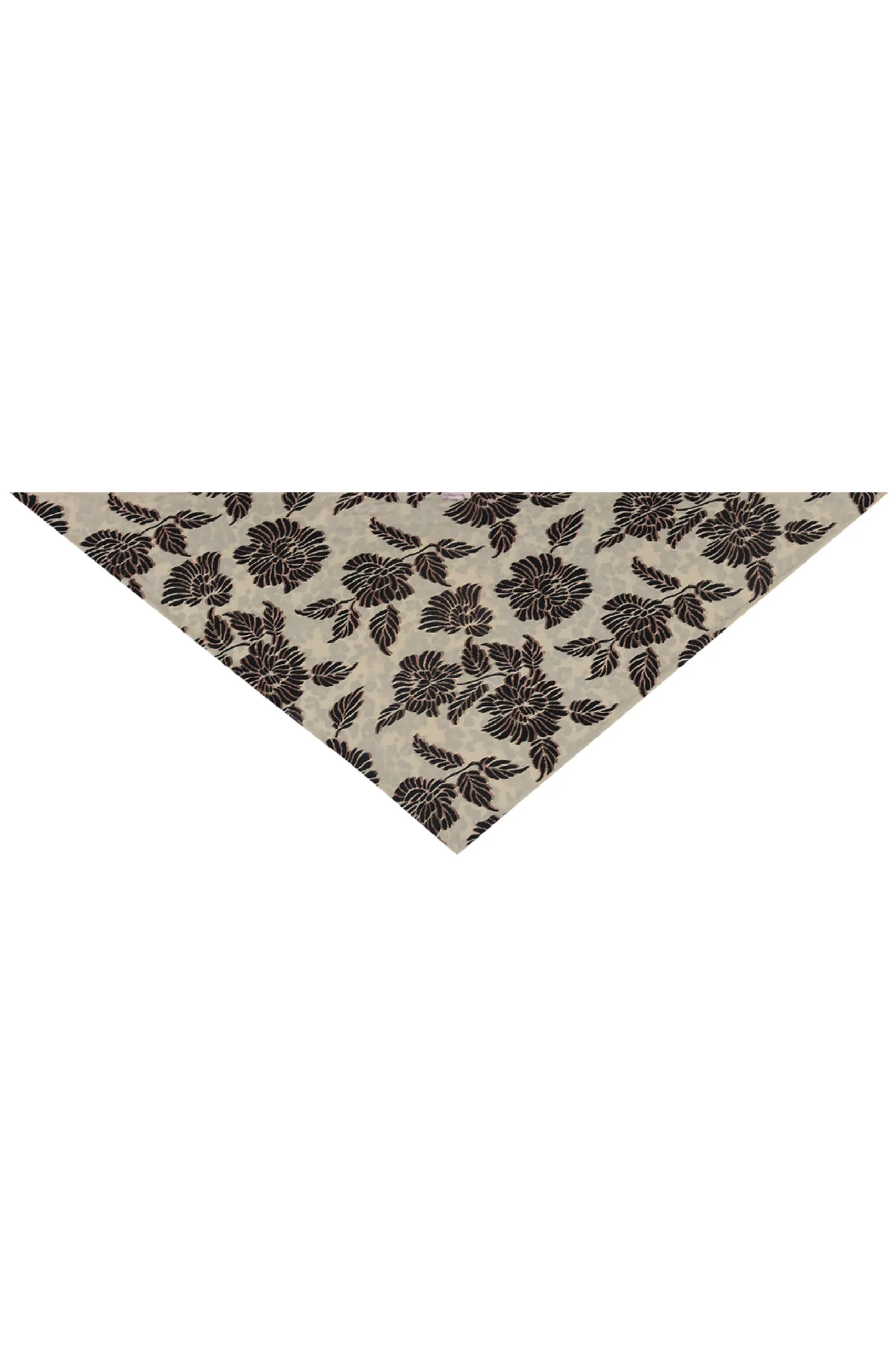 Triangle leopard crepe scarf - kit/chocolate